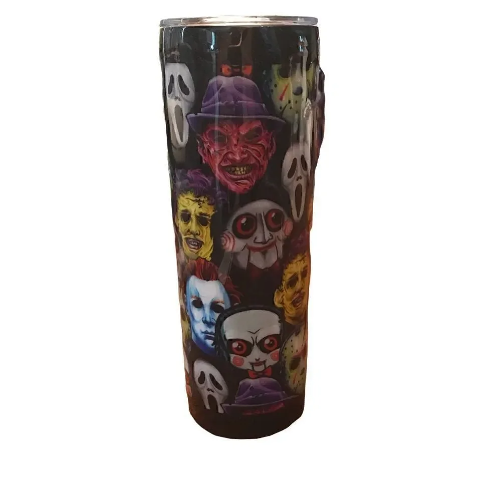 Halloween Horror Faces Stainless Steel Tumbler